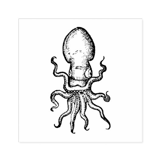 Octopus Rubberstempel (Afrduk)
