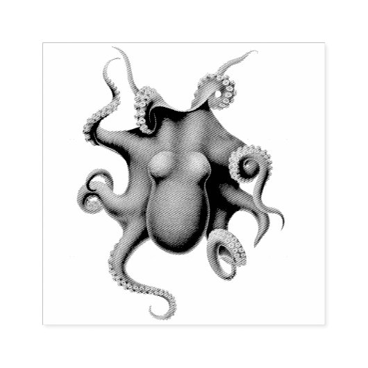 octopus rubberstempel (Afrduk)
