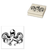  octopus rubberstempel (Gestempeld)