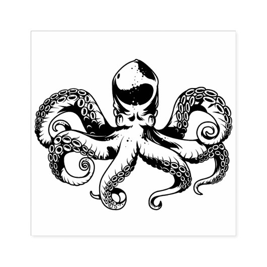  octopus rubberstempel (Afrduk)