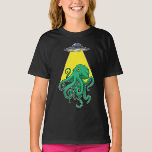 Octopus Ruimteschip Ruimte T-shirt