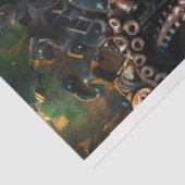 Octopus Rust Bronze Decoupage Tissuepapier (Detail)