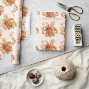 Octopus Salutii, Antieke Mariene Waterdieren Cadeaupapier