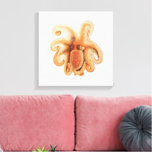 Octopus Salutii, Antieke Mariene Waterdieren Canvas Afdruk