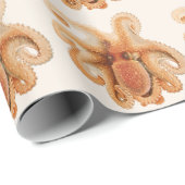 Octopus Salutii, Vintage Marine Aquatic Animals Cadeaupapier (Rol Hoek)