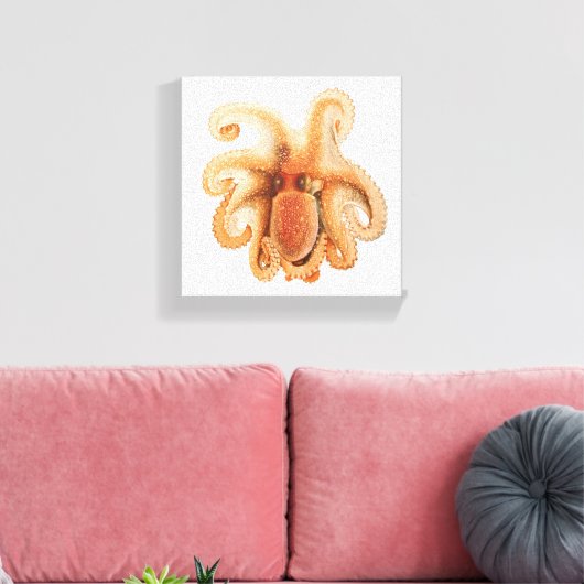  octopus salutii, zeewaterdieren canvas afdruk (Insitu (Woonkamer))