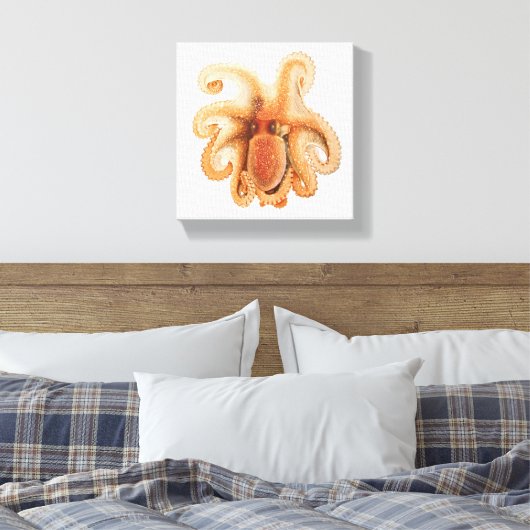  octopus salutii, zeewaterdieren canvas afdruk (Insitu (Slaapkamer))