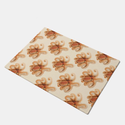  octopus salutii, zeewaterdieren deurmat (Schuin)