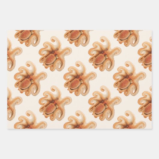  octopus salutii, zeewaterdieren inpakpapier vel (Voorkant 2)