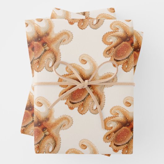  octopus salutii, zeewaterdieren inpakpapier vel (In situ)