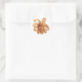 octopus salutii, zeewaterdieren ronde sticker (Tas)