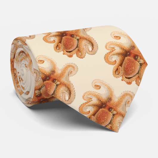  octopus salutii, zeewaterdieren stropdas (Opgerold)