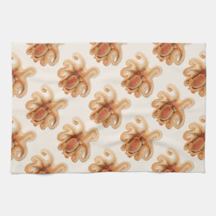  octopus salutii, zeewaterdieren theedoek