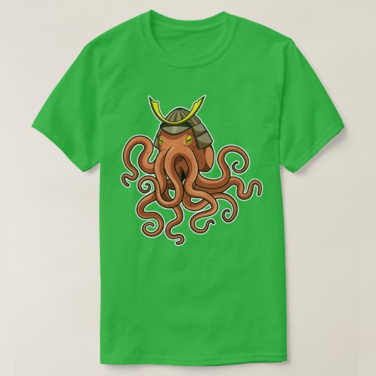 Octopus Samurai Martiale Kunsten T-shirt (Design voorkant)