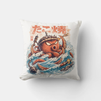 Octopus Samurai Wraak – Japans Geïnspireerde Oceaa Kussen