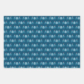 Octopus Santa Hat Animal Monogram Kerstmis Inpakpapier Vel (Voorkant 2)