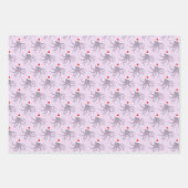 Octopus Santa Hat Paarse Holiday Animal Kerstmis Inpakpapier Vel (Voorkant 2)