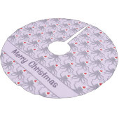 Octopus Santa Hat Paarse Kerstmis Kerstboom Rok (Gekanteld)