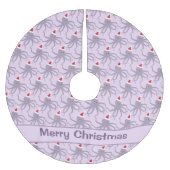 Octopus Santa Hat Paarse Kerstmis Kerstboom Rok (Voorkant)