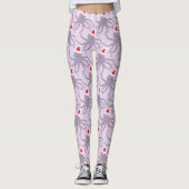 Octopus Santa Hat Paarse Kerstmis Leggings (Voorkant)
