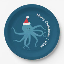 Octopus Santa Merry Kerstmis
