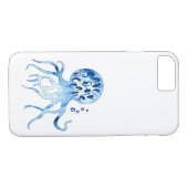 Octopus Save Our Oceans Calligraphy Waterverf Art Case-Mate iPhone Case (Achterkant (Horizontaal))