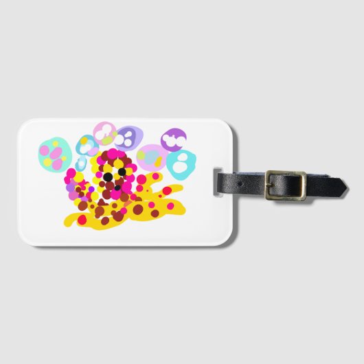 Octopus schattig bagagelabel (Voorkant (horizontaal))