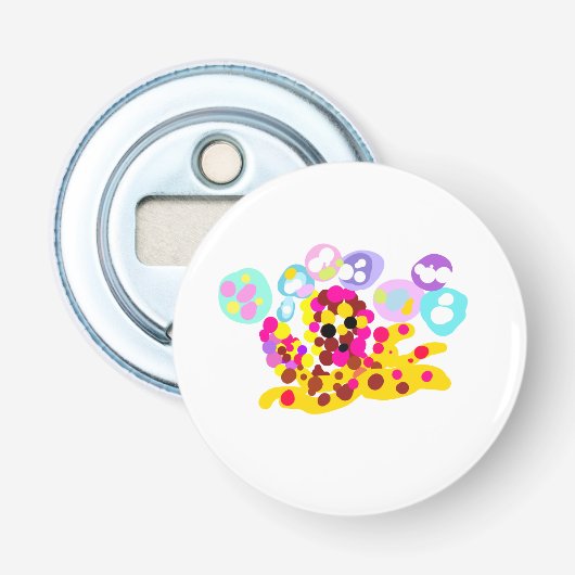 Octopus schattig button flesopener (Voorkant)