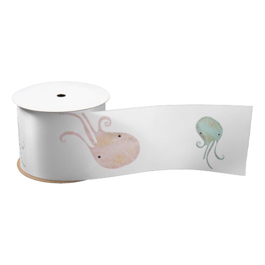 Octopus Schattig Satijnen Lint (Spoel)