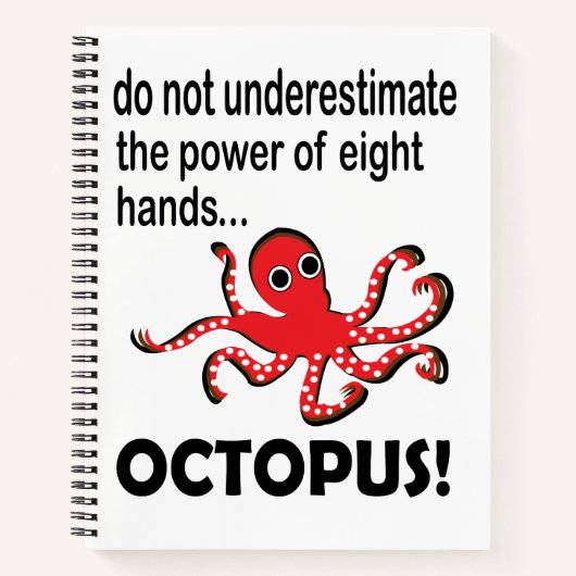 Octopus Schattige Funny Octopus Notitieboek (Voorkant)