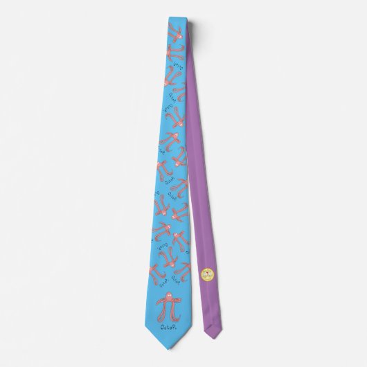 Octopus Schattigee Wiskunde Leraar Pi Dag Mannen S Stropdas (Voorkant)