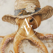 Octopus Schilderen Rustieke grillige weekdier Poster