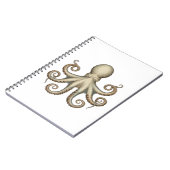 Octopus scientific diagram unique artwork retro  notitieboek (Linkerzijde)