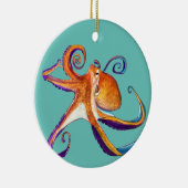 Octopus sealife waterverf kunst keramisch ornament (Rechts)