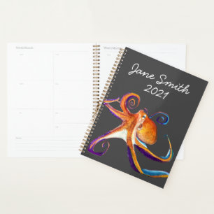Octopus sealife waterverf kunst planner