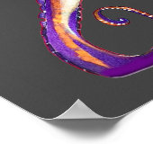 Octopus sealife waterverf kunst poster (Hoek)