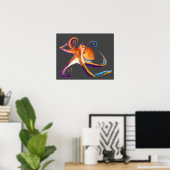 Octopus sealife waterverf kunst poster (Thuiskantoor)