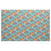 Octopus sealife waterverf kunst stof (Fat Quarter)