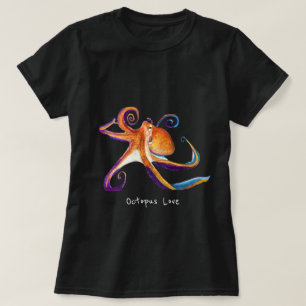 Octopus sealife waterverf kunst t-shirt