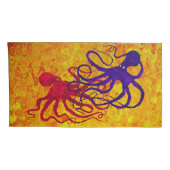 Octopus - Set van Koning Kussenslopen (Achterkant-Rechts)