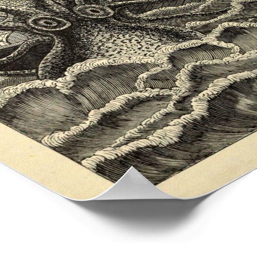  Octopus Ship Art-afdrukken Poster (Hoek)