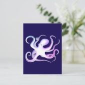 Octopus Silhouette Briefkaart (Staand voorkant)