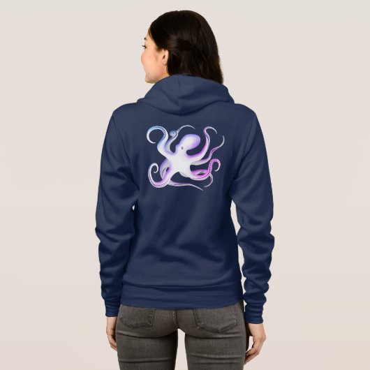 Octopus Silhouette Hoodie (Achterkant volledig)