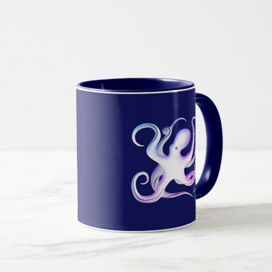 Octopus Silhouette Mok (Voorkant rechts)
