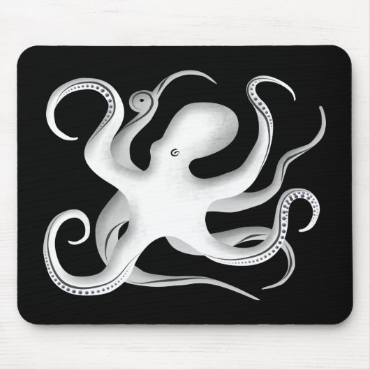 Octopus Silhouette Muismat (Voorkant)