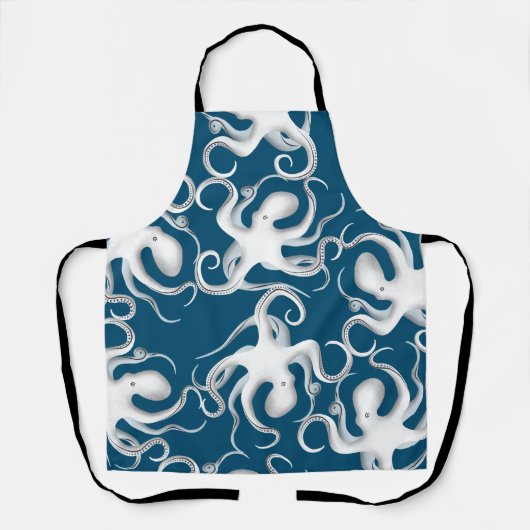 Octopus Silhouette Pattern Schort (Voorkant)