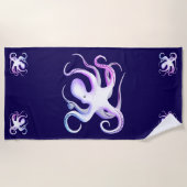 Octopus Silhouette Strandlaken (Voorkant)