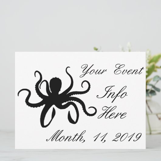 Octopus Silhouette Thunder_Cove (Staand voorkant)