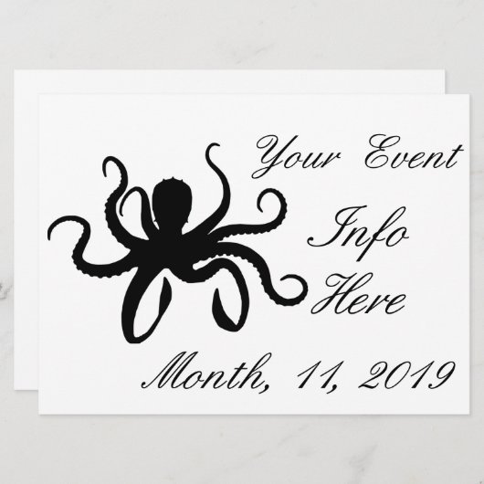 Octopus Silhouette Thunder_Cove (Voorkant / Achterkant)