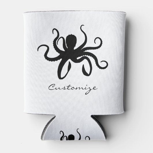 Octopus Silhouette Thunder_Cove Blikjeskoeler (Voorkant)